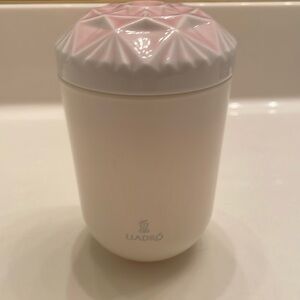 Lladro Pink and White Decorative Jar